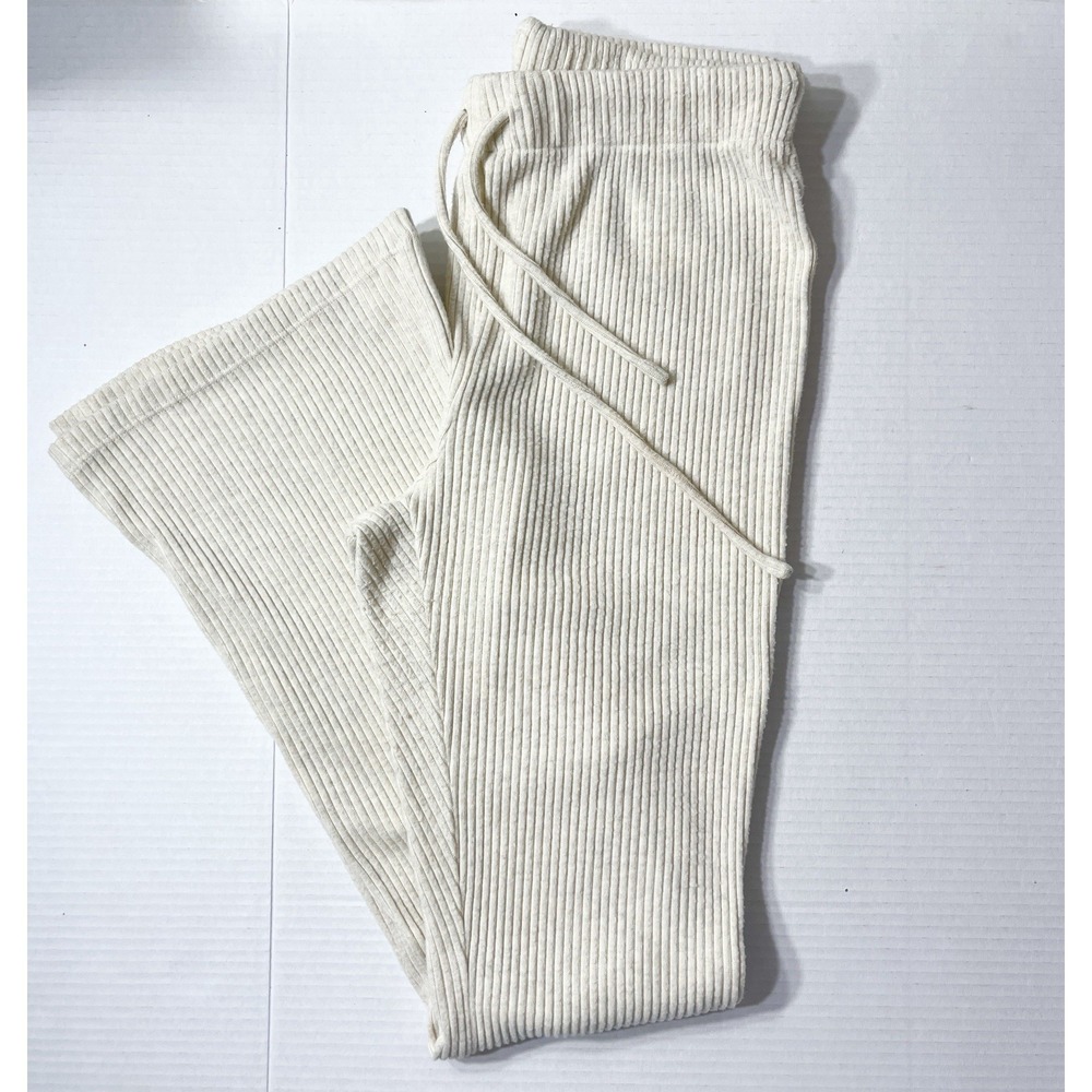 Aritizia The Group Babaton Time Pants Womens Medium Oatmeal Flare Lounge Stretch